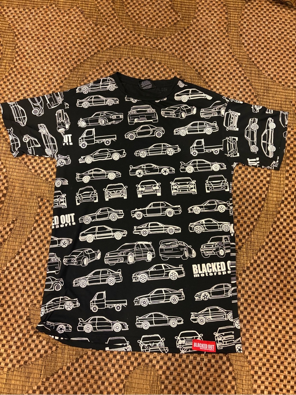 Blacked Out Motorsports Men's Cars Graphic Tee Black Crew Neck Short Sleeve L